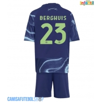 Camisa de time de futebol Ajax Steven Berghuis #23 Replicas 2º Equipamento Infantil 2025-26 Manga Curta (+ Calças curtas)